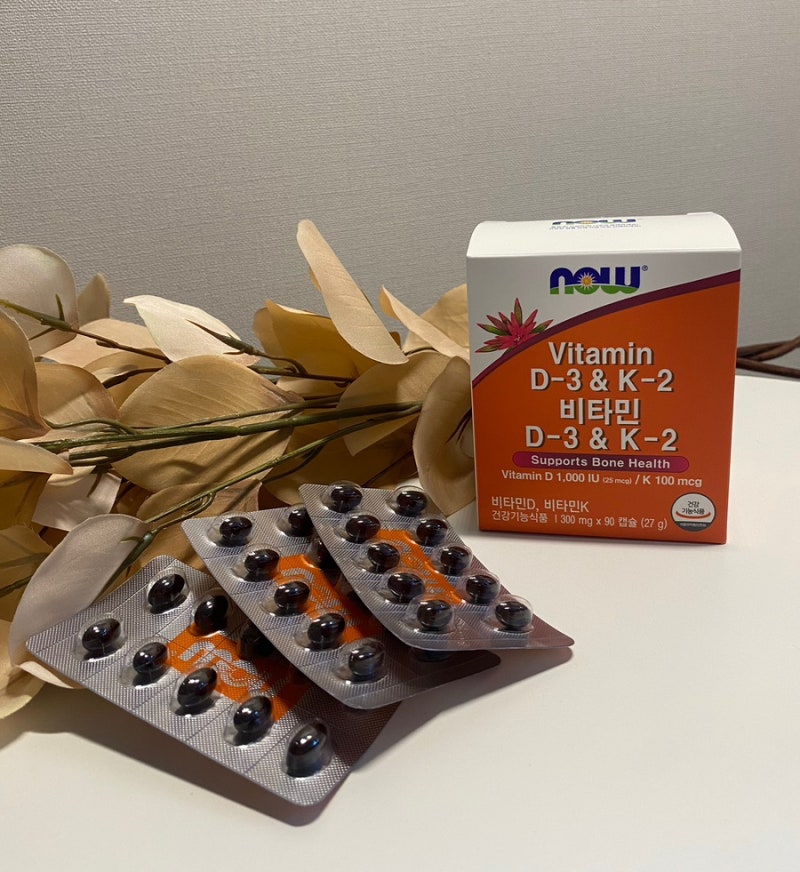 나우푸드코리아 비타민D3 K2 뼈건강 칼슘 구매후기