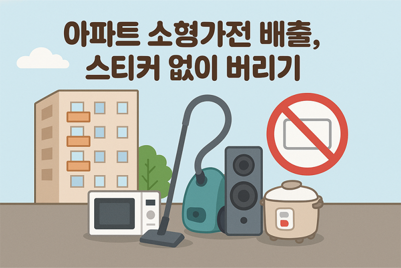 아파트 소형가전 배출, 스티커 없이 버리기