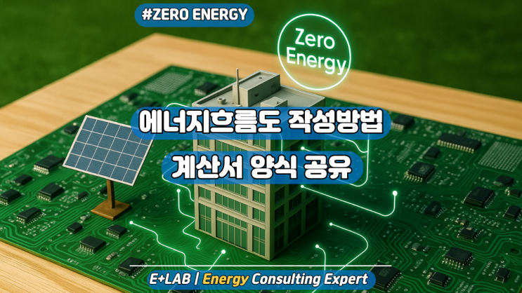  제로에너지건축물인증 - 에너지흐름도 작성방법, 계산서 양식첨부
