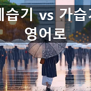 제습기 가습기 영어로 한 끗 차이 영어 표현