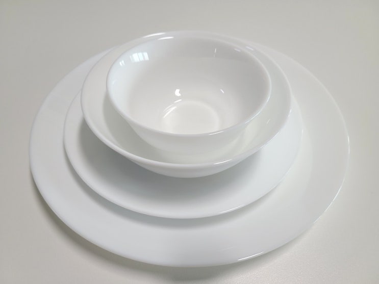  다이소보다 싸다! 가성비 갑 이케아 천원 그릇 추천! 식기세척기(식세기), 전자레인지 가능해요(코렐 화이트 앞접시와 사이즈 비교)