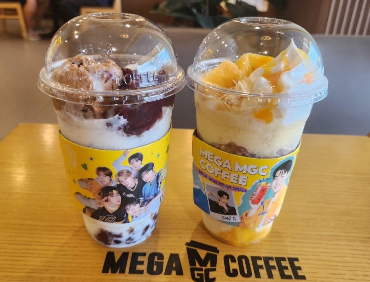  요즘 핫한 메가커피 팥빙젤라또, 망방파르페