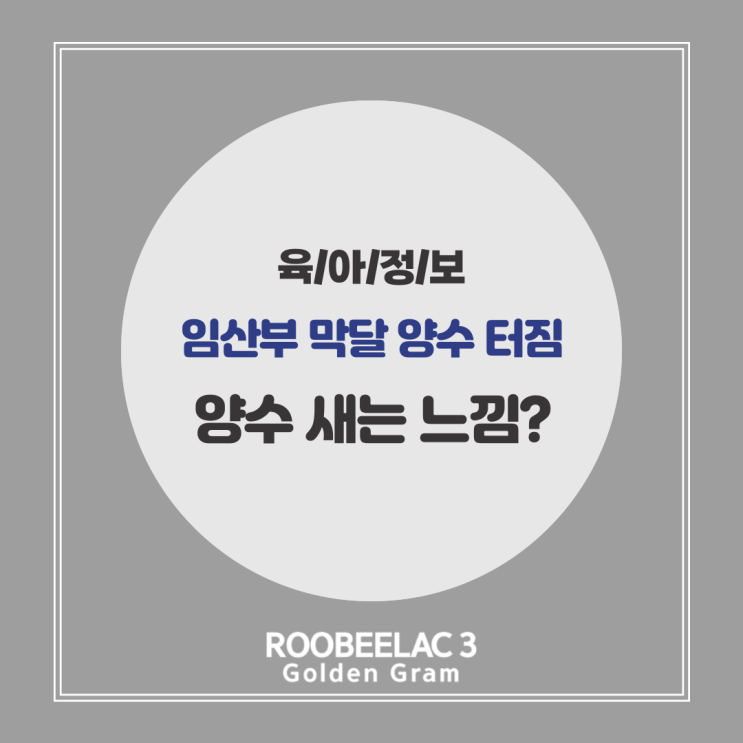  임산부 양수 새는 느낌 구분 막달 양수 터졌을 때 해야 할 일 by. 덴마크 슈퍼 프리미엄 분유 루비락 3
