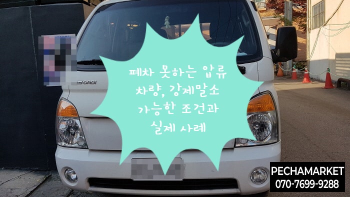  폐차 못하는 압류차량, 강제말소 가능한 조건과 실제 사례