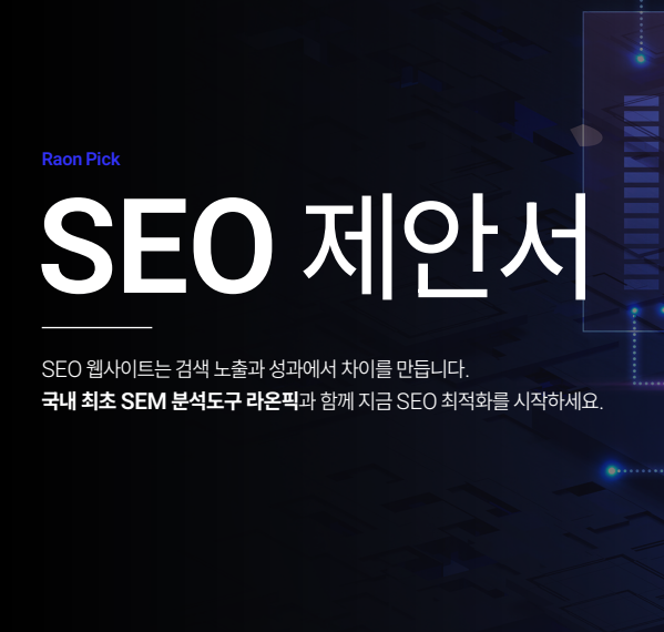 웹사이트 트래픽 분석 경쟁사 분석 자료 ppt 작성 - 라온픽SEM