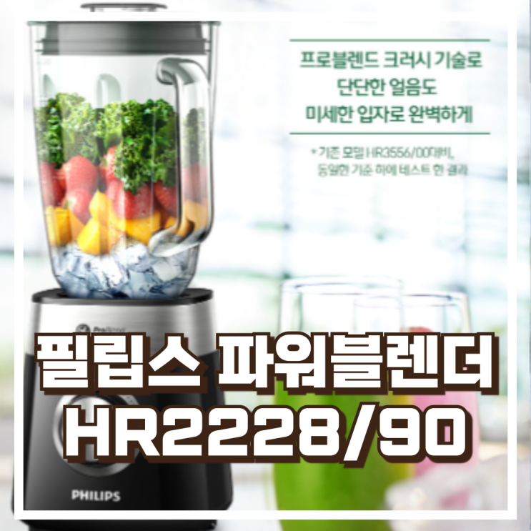  필립스 HR2228/90 파워블렌더 가성비 믹서기 리뷰, 혜택가