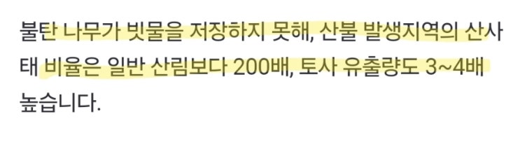 [환경뉴스] 산불 피해지역 산사태 우려