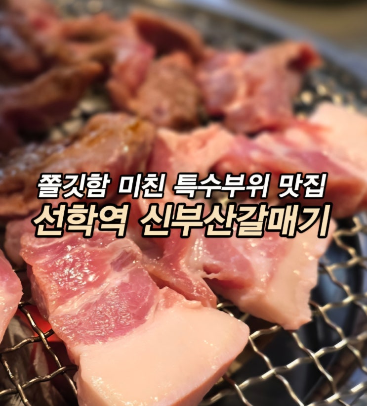  돼지고기 특수부위가 진짜 맛있는 선학역 맛집 선학역 고기집 신부산갈매기