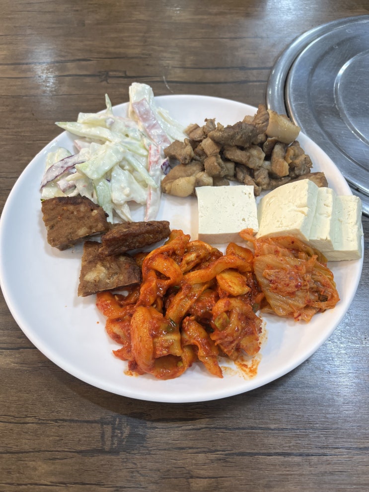  [1일1식 8회차] 도미회인 줄 알고 노각김치 먹은 썰 푼다, 볶음밥에 카레 부어서 먹어봄.(오늘도 한식뷔페)
