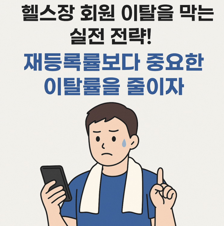  헬스장 회원 이탈을 막는 실전 전략! 재등록률보다 중요한 이탈률을 줄이자