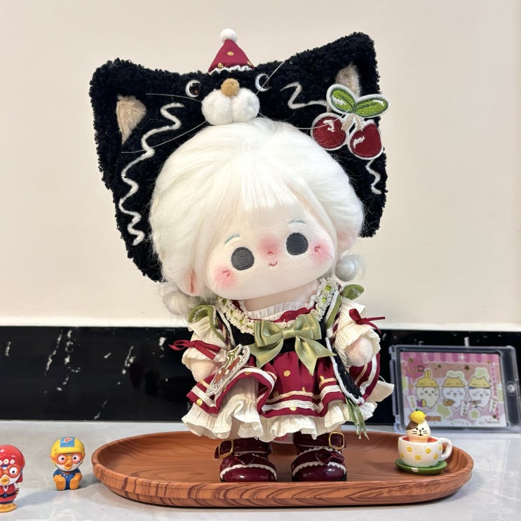  20cm 고양이 레스토랑 세트 인형옷 아이돌인형옷
