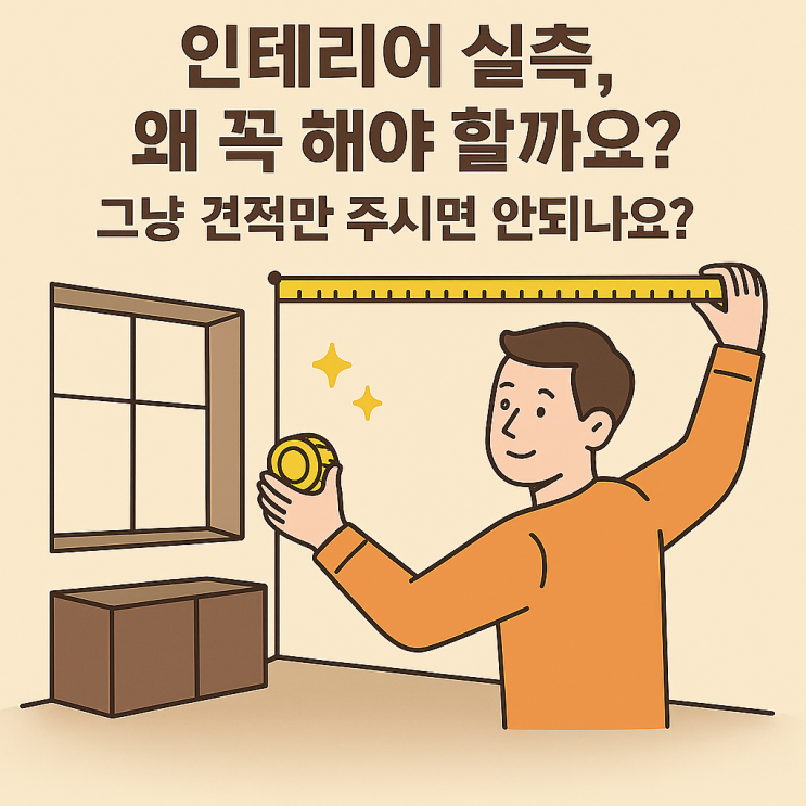  인테리어 실측, 왜 꼭해야 할까요? 그냥 견적만 주시면 안되나요?