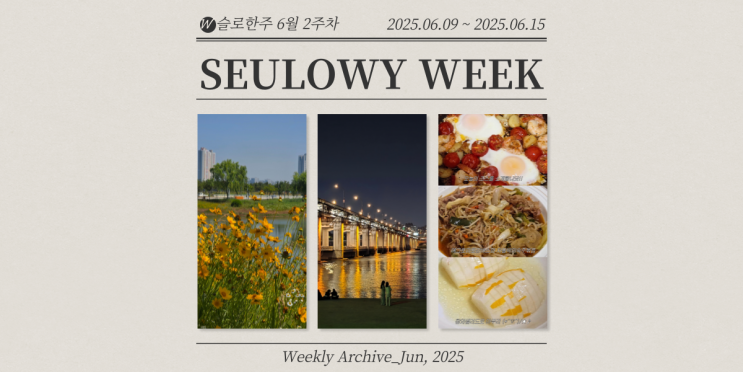 슬로한주 #159 일상을 느끼는 중