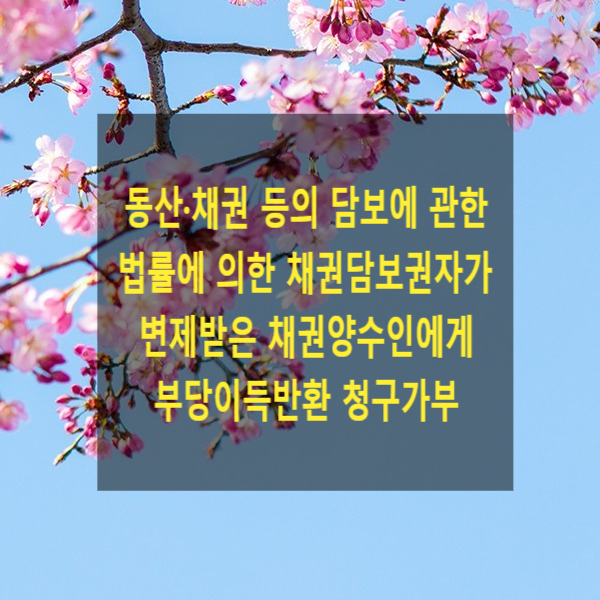  동산·채권 등의 담보에 관한 법률에 의한 채권담보권자가 변제받은 채권양수인에게 부당이득반환 청구할 수 있는지