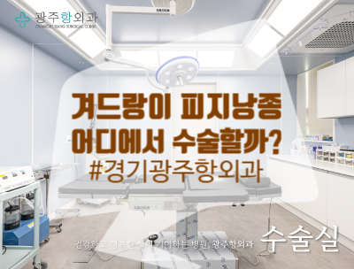경기광주항외과의원 경안동 항문외과 항외과 에서 피지낭종, 지방종 수술도 될까?