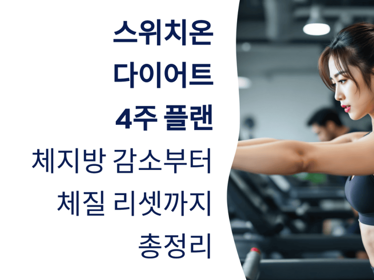  스위치온 다이어트 4주 플랜: 체지방 감소부터 체질 리셋까지 총정리