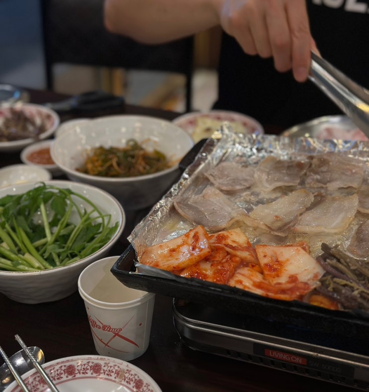  백년상회 배곧점 시흥 맛집 배곧 술집, 배곧 삼겹살 맛집 (아기의자 있음)