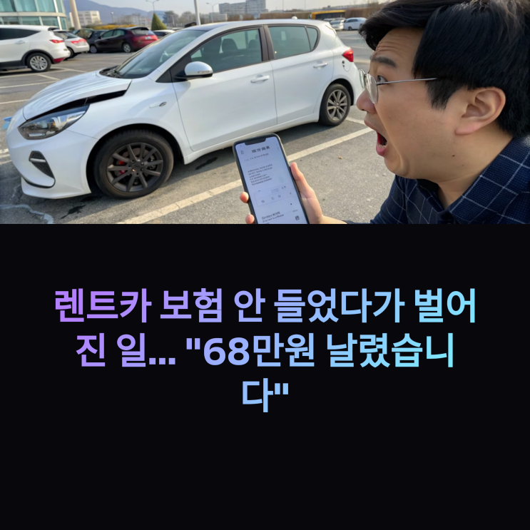  렌터카 보험 안 들었다가 벌어진 일... “68만 원 날렸습니다”