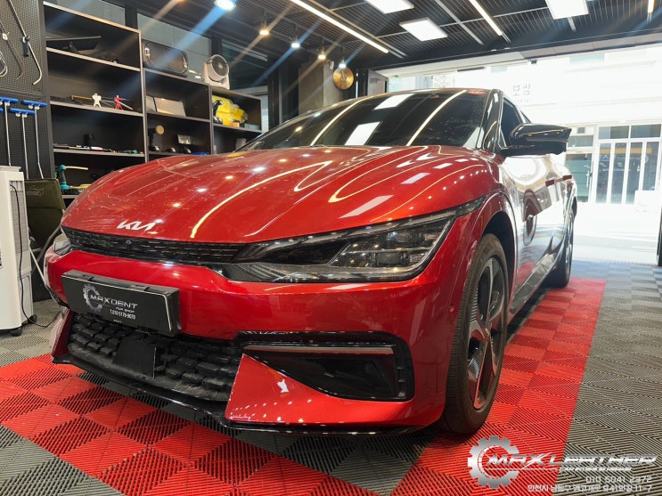  인천 EV6 전기차량 암레스트 가죽 손상 내부 실내복원