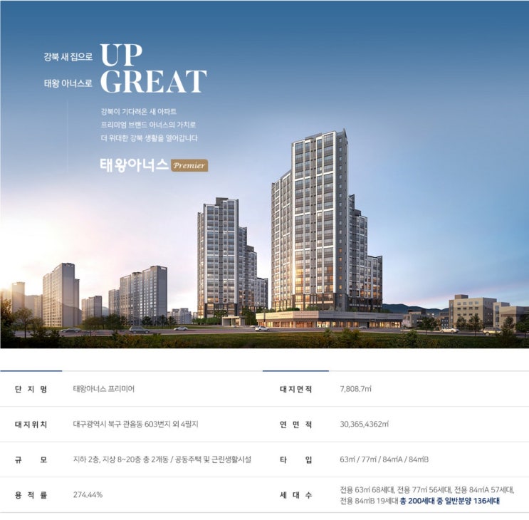  태왕아너스프리미어 개요 및 평면안내