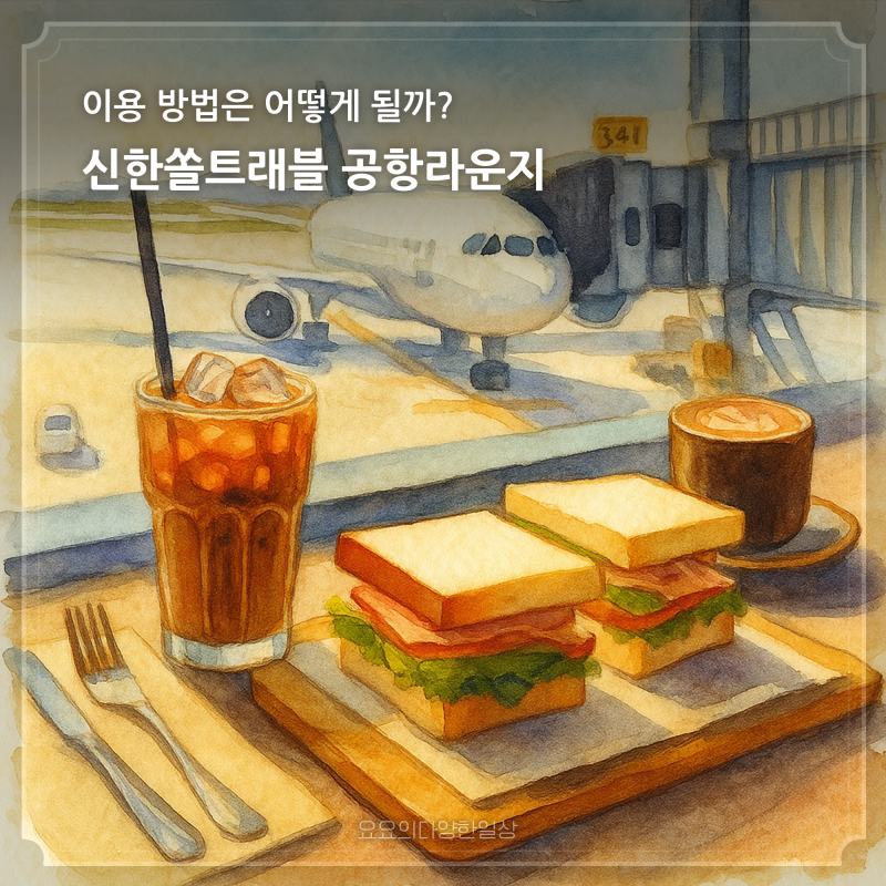 신한 쏠 트래블카드 라운지 (전월실적, 동반인 1인, 사용법, 조건, 혜택)