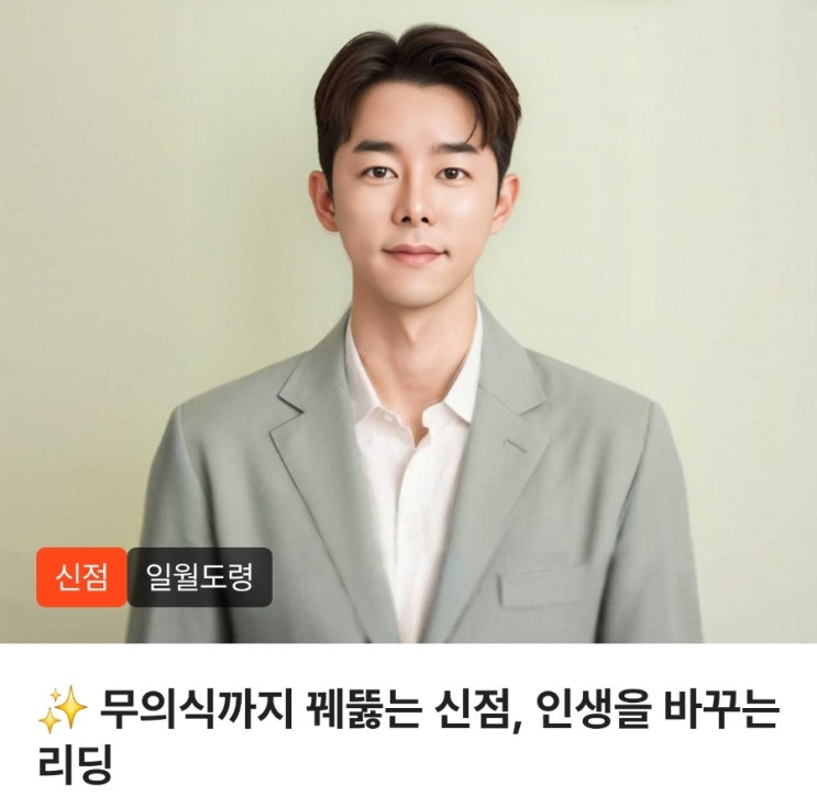  용한 전화신점 맞점 추천 일월도령 이직운 고민상담 후기