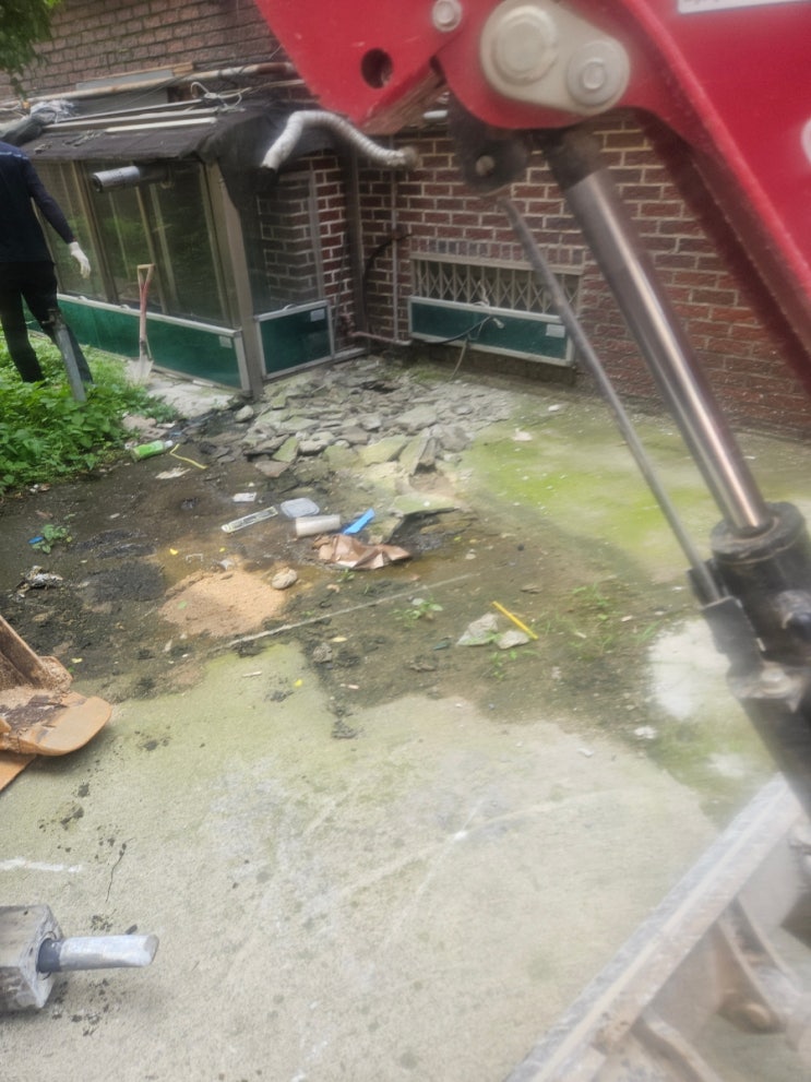 노원구 상계동미니포크레인 골목 좁은곳 배관구덩이파기작업(허니미니중기)