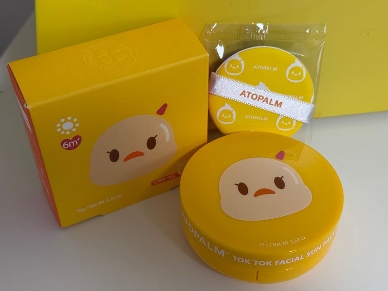 아이도 쉽게 바르는 아토팜 톡톡 페이셜 선팩트 ☀️ 후기