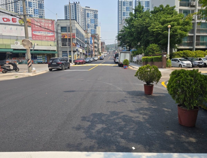 연수구, 한진로 일원 보도 및 차도 정비사업 완료