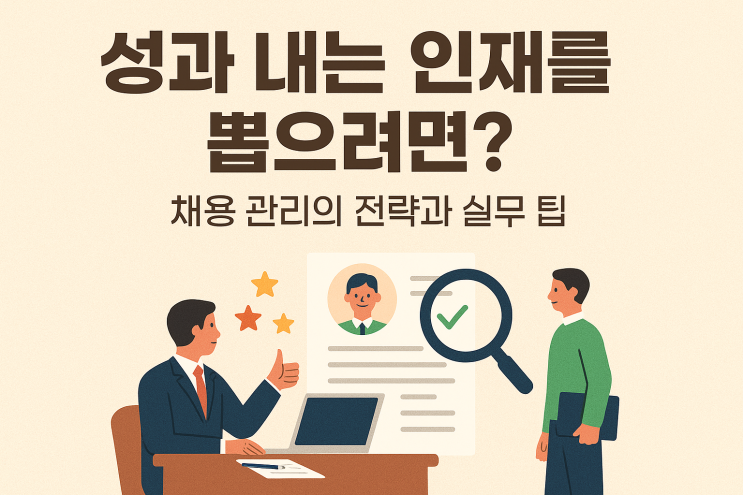  (HRM) 성과 내는 인재를 뽑으려면? 채용관리의 전략과 실무 팁