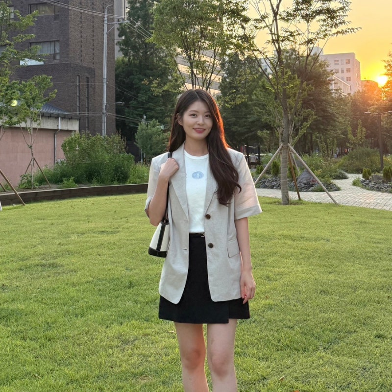 여름 출근룩 로엠 린넨 반팔 자켓 신상 소식