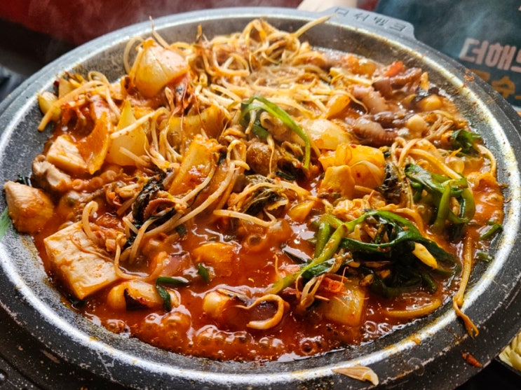 여수 낭만포차 44번 푸짐한 돌문어 삼합