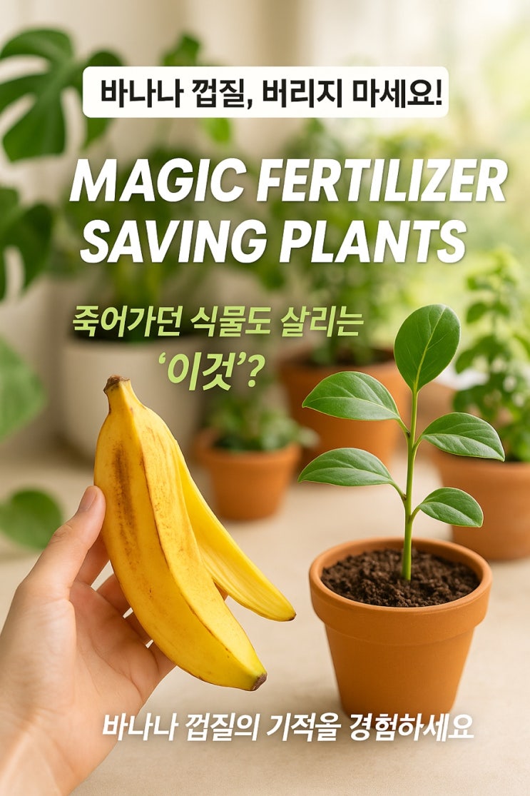  죽어가던 식물도 살리는 '이것'? 바나나 껍질의 기적을 경험하세요!