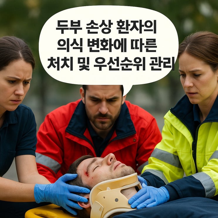 두부 손상 환장의 의식 변화에 따른 처치 및 우선 수위 관리