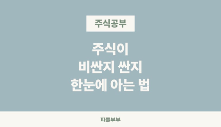  주식 PER PBR 뜻 보는 방법 주의사항