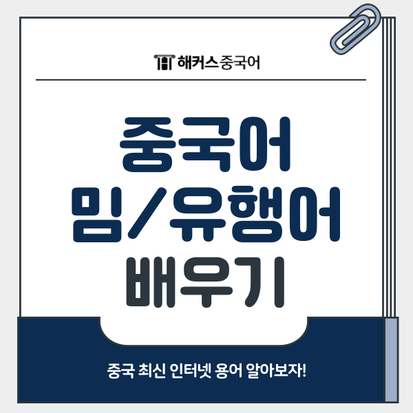 [중국말 배우기] 중국어 밈, 줄임말, 인터넷 용어 유행 표현 알아봐요