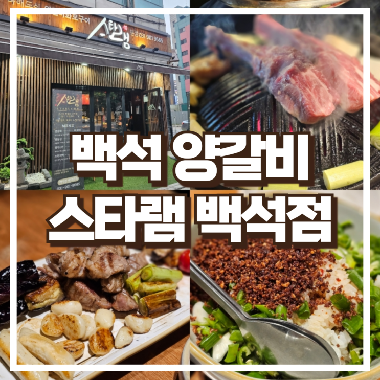  일산 백석 맛집 양갈비 모둠 스타램 백석점 소개