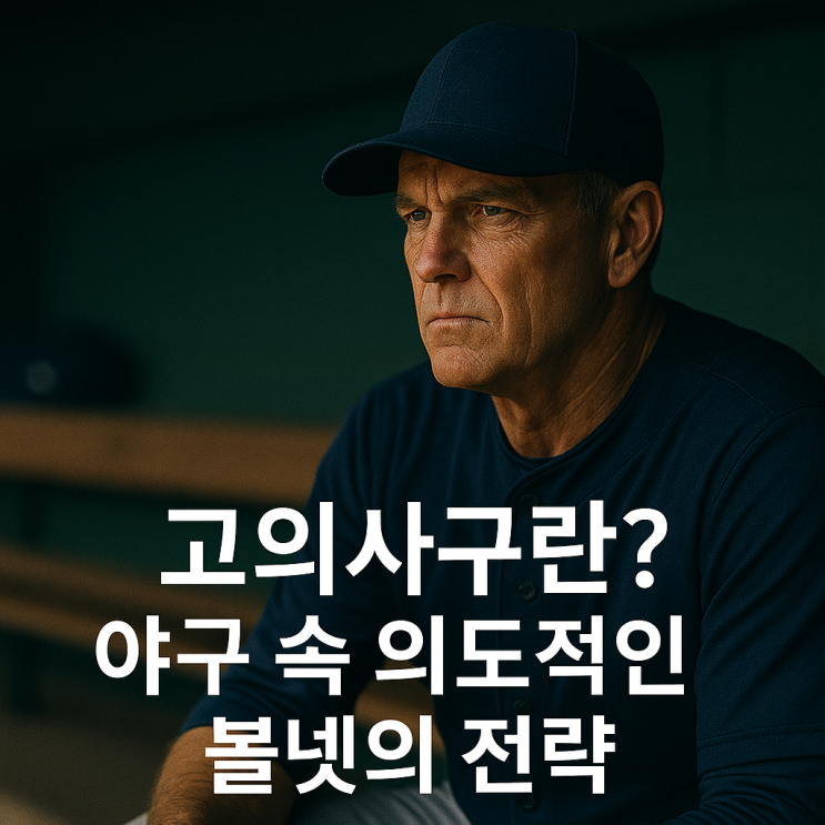 고의사구란? 야구 속 의도적인 볼넷의 전략
