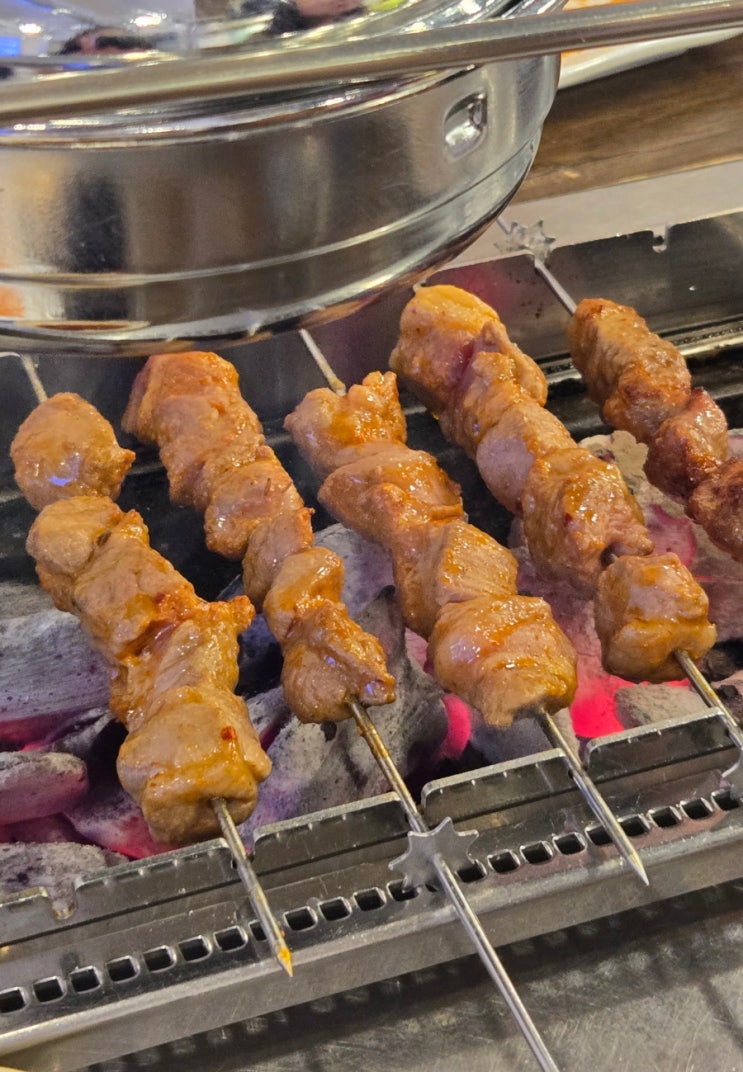  건대 양꼬치 맛집 내돈내산 : 훈춘양꼬치 (서비스가 끊임없는 가지튀김 맛집)