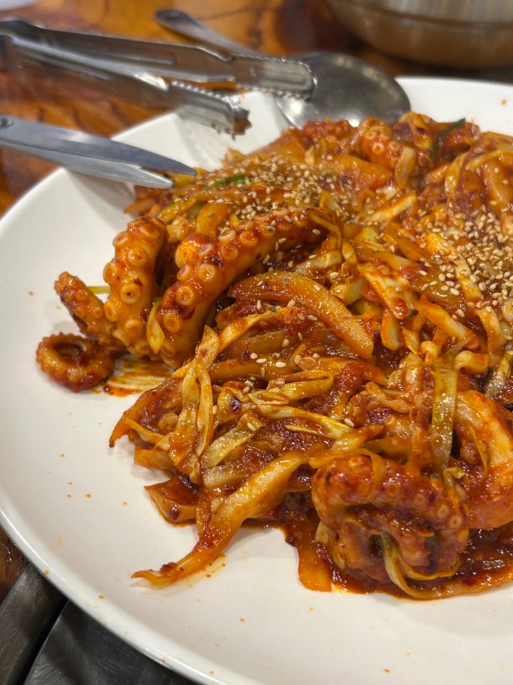  하안동 밤일마을맛집 쭈꾸미와낙지세상 탱글탱글 낙지볶음 굿!