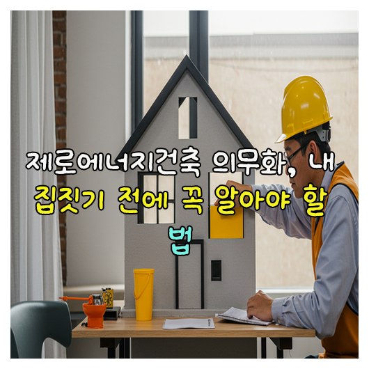  제로에너지건축 의무화, 내 집짓기 전 꼭 알아야 할 법