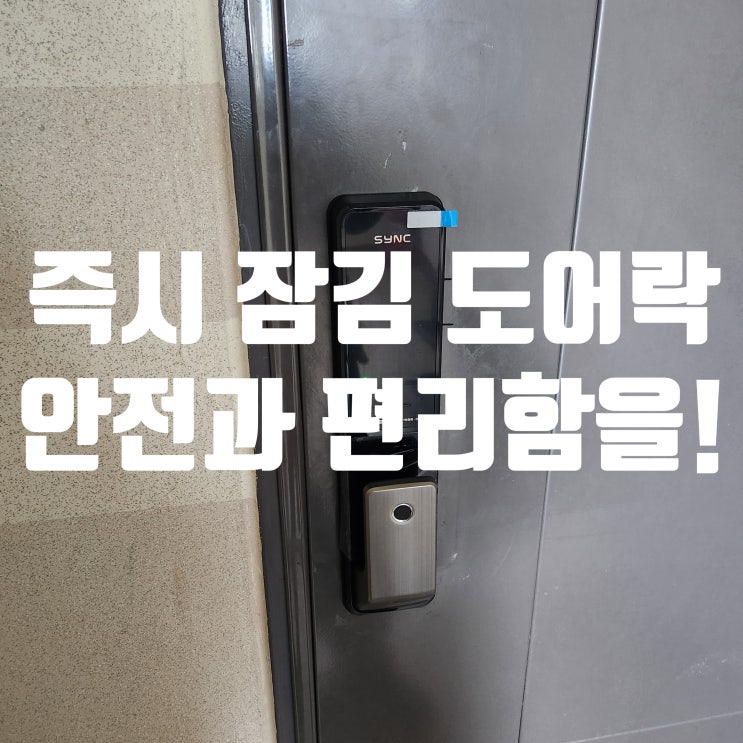  일산도어락 교체 수리 전문점! 탄현동 임광진흥아파트 즉시 잠김 지문 번호키 설치