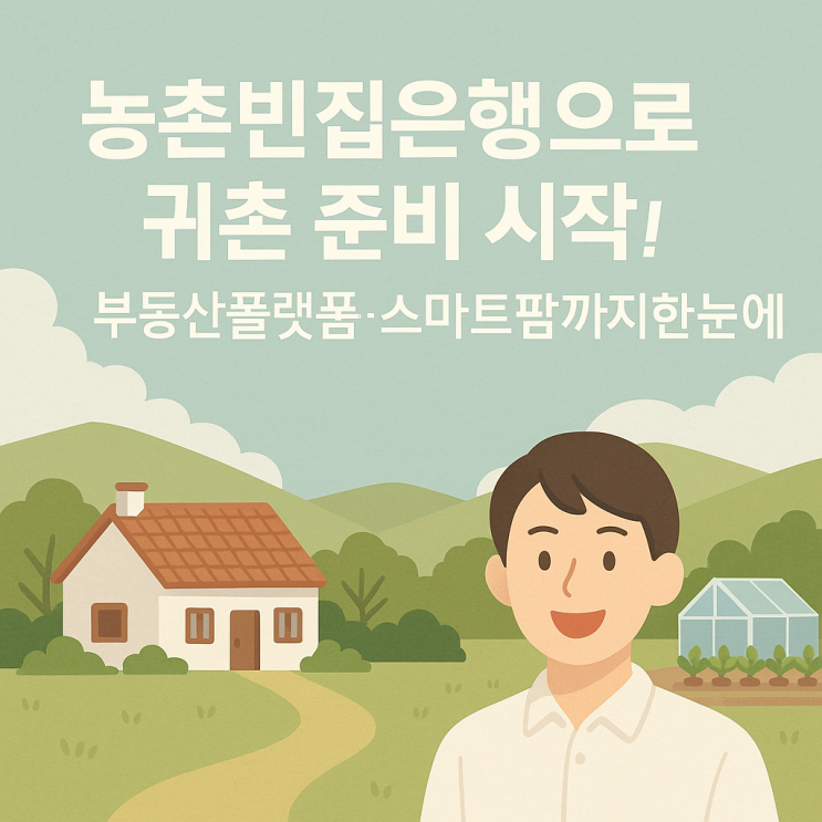  농촌빈집은행으로 귀촌 시작! 부동산플랫폼에서 스마트팜까지 한눈에
