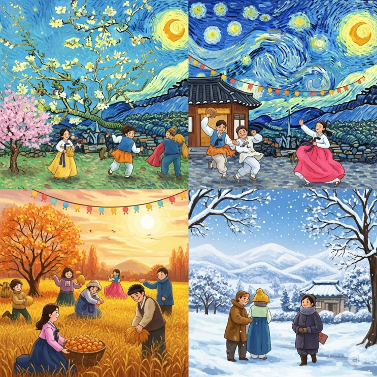  한자 한문 공부의 첫걸음 삼자경－삼자경 15. 왈춘하(曰春夏), 왈추동(曰秋冬)。차사시(此四時), 운불궁(運不窮)。