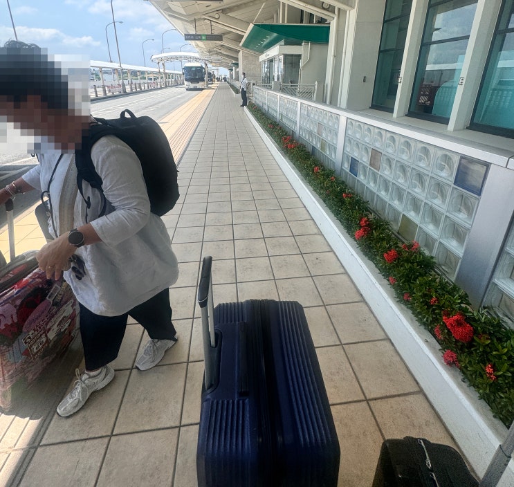  차탄 공항버스 타고 나하공항 이동시간 1시간 30분