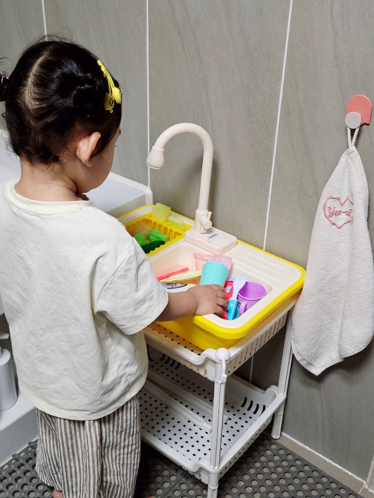  쿠팡 물 나오는 싱크대 놀이 25개월 아기 내돈내산 솔직후기