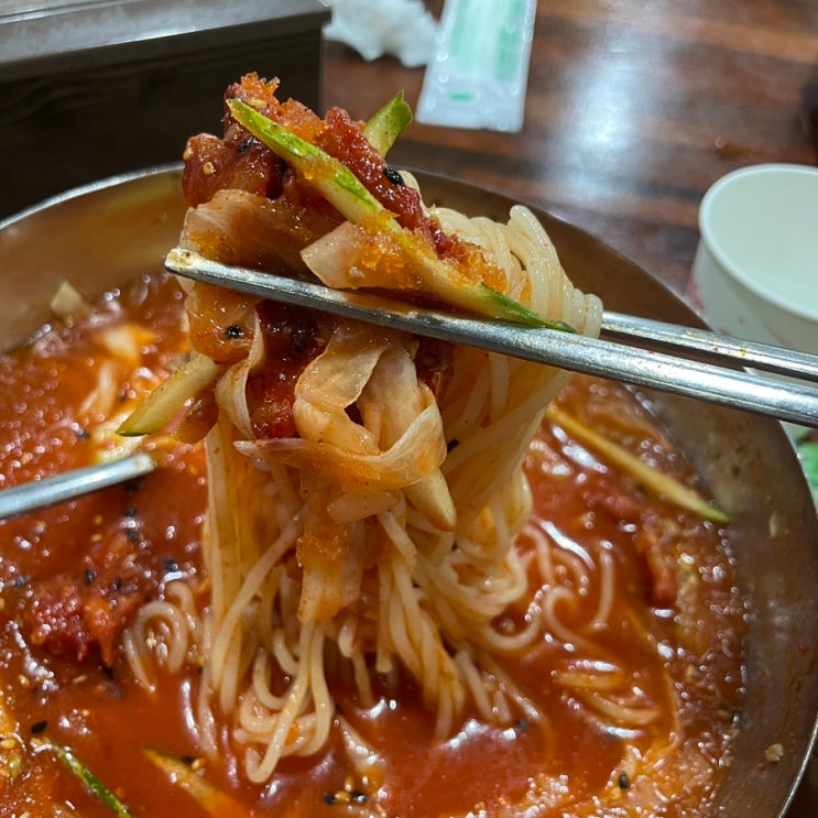  원주 명륜동 :: 정심순대국 명태회국수에 명태가 새끼쳐요