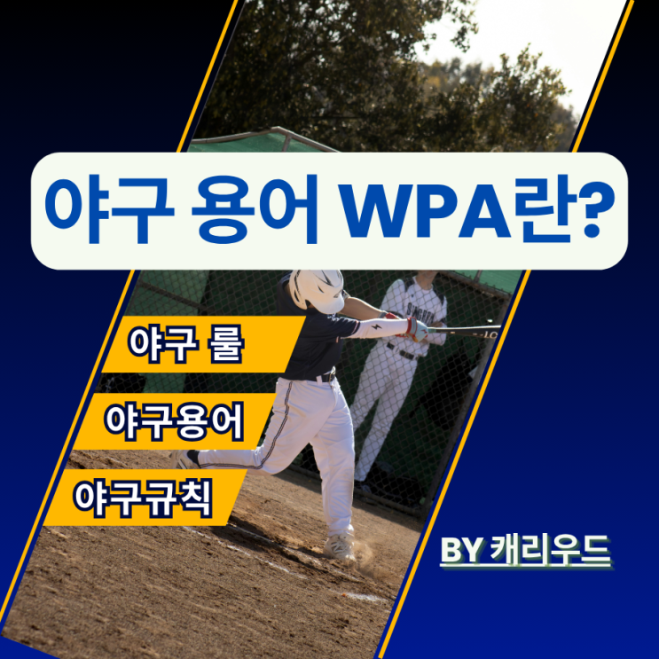  WPA 야구 영어 뜻 WE 통계 승리 확률 기록 해석