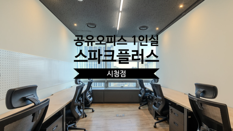  공유오피스 1인실, 스파크플러스 시청점의 아늑함과 효율성