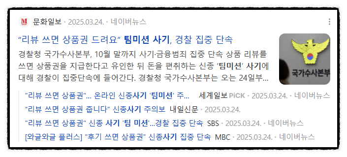  고수익 꿀알바·팀미션 알바? SNS 부업 알고보니 사기소굴